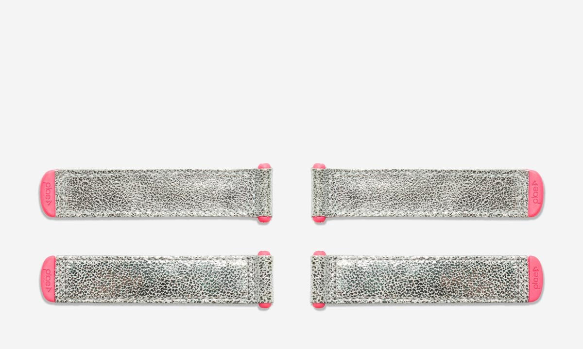metallic suede - silver (4 pack)