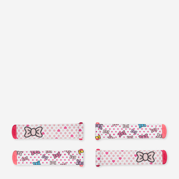 bow tie - white / pink (4 pack)