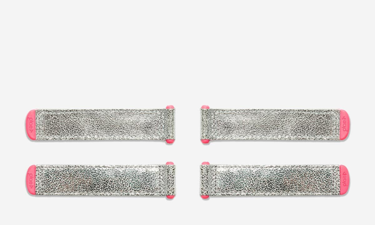 metallic suede - silver (4 pack)
